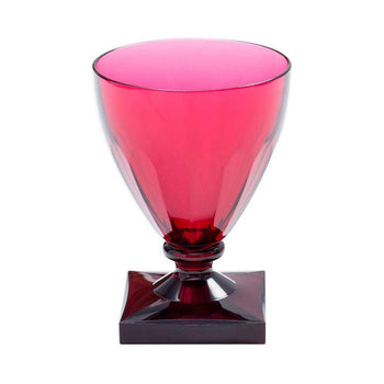 Caspari Acrylic: Wine Goblet Cranberry